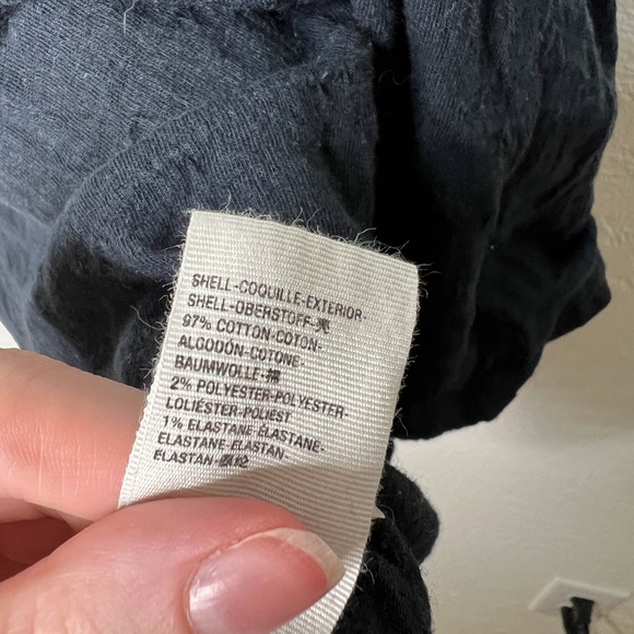 Free People | Black Blouse Fever Dream Split Neck Top Ruffle Medium - Picture 10 of 12